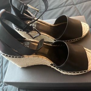 Black Vince camuto wedge sandal